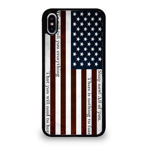 USA RED QUOTES iPhone XS Max Case Cover USA RED QUOTES iPhone XS Max Case Cover