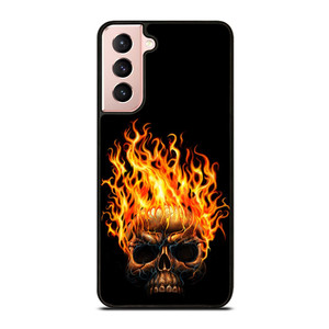 BIKER SKULL FLAMING Samsung Galaxy S21 Case Cover BIKER SKULL FLAMING Samsung Galaxy S21 Case Cover