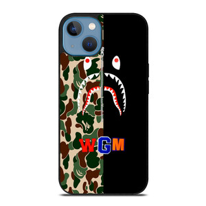 BAPE CAMO SHARK WGM iPhone 13 Case Cover BAPE CAMO SHARK WGM iPhone 13 Case Cover