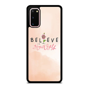 BELIEVE IN YOURSELF PINK Samsung Galaxy S20 Case Cover BELIEVE IN YOURSELF PINK Samsung Galaxy S20 Case Cover