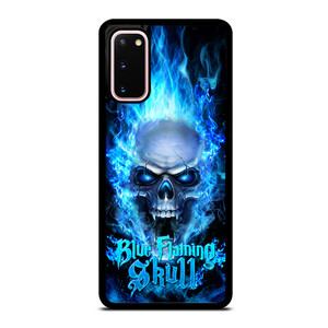 BIKER SKULL FLAMING BLUE Samsung Galaxy S20 Case Cover