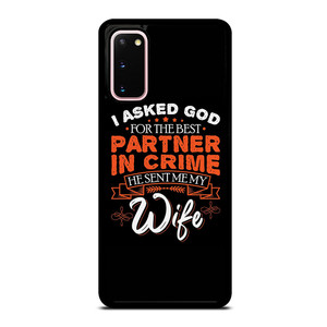 PARTNER IN CRIME WIFE Samsung Galaxy S20 Case Cover PARTNER IN CRIME WIFE Samsung Galaxy S20 Case Cover