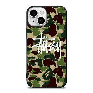 STUSSY BAPE CAMO iPhone 13 Mini Case Cover STUSSY BAPE CAMO iPhone 13 Mini Case Cover