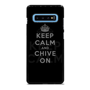 KEEP CALM AND CHIVE ON 8 Samsung Galaxy S10 Plus Case Cover KEEP CALM AND CHIVE ON 8 Samsung Galaxy S10 Plus Case Cover