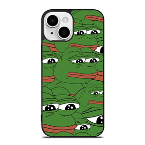 PEPE THE SMUG FROG PATTERN iPhone 13 Mini Case Cover PEPE THE SMUG FROG PATTERN iPhone 13 Mini Case Cover