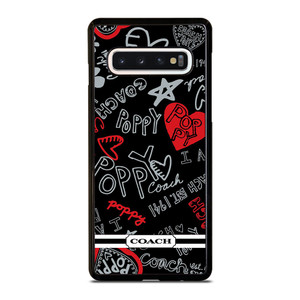 COACH POPPY BLACK Samsung Galaxy S10 Case Cover