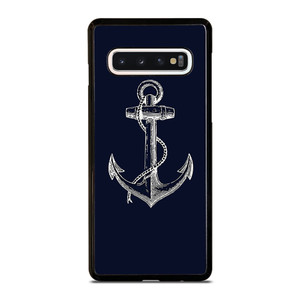 NAUTICAL ANCHOR NAVY BLUE Samsung Galaxy S10 Case Cover NAUTICAL ANCHOR NAVY BLUE Samsung Galaxy S10 Case Cover