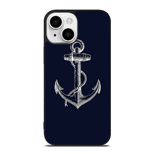 NAUTICAL ANCHOR NAVY BLUE iPhone 13 Mini Case Cover