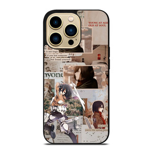 ATTACK ON TITAN MIKASA ACKERMAN COLLAGE iPhone 14 Pro Max Case Cover ATTACK ON TITAN MIKASA ACKERMAN COLLAGE iPhone 14 Pro Max Case Cover