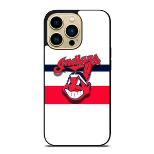 CLEVELAND INDIANS STRIPE LOGO iPhone 14 Pro Max Case Cover