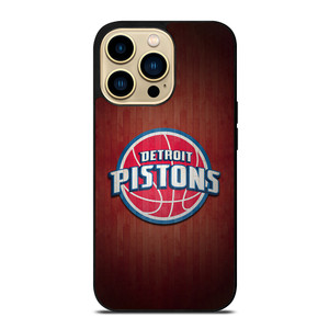 DETROIT PISTONS WOODEN LOGO iPhone 14 Pro Max Case Cover