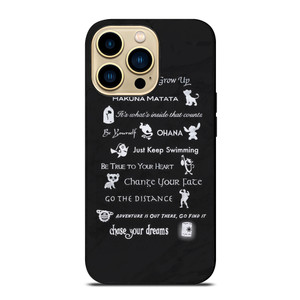 DISNEY LESSONS BLACK MARBLE iPhone 14 Pro Max Case Cover