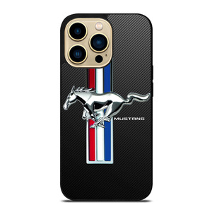 FORD MUSTANG GT LOGO CARBON iPhone 14 Pro Max Case Cover