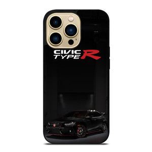 HONDA CIVIC BLACK CAR iPhone 14 Pro Max Case Cover