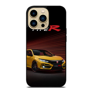 HONDA CIVIC YELLOW CAR iPhone 14 Pro Max Case Cover