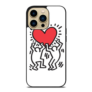 KEITH HARING LOVE 2 iPhone 14 Pro Max Case Cover KEITH HARING LOVE 2 iPhone 14 Pro Max Case Cover