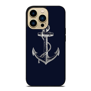 NAUTICAL ANCHOR NAVY BLUE iPhone 14 Pro Max Case Cover