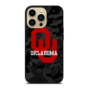 OKLAHOMA SOONERS CAMO iPhone 14 Pro Max Case Cover