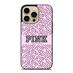 VICTORIA'S SECRET PINK LOGO PATTERN iPhone 14 Pro Max Case Cover