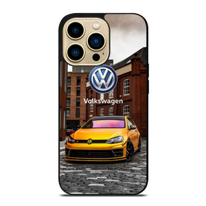 VW VOLKSWAGEN GTI CAR YEELOW iPhone 14 Pro Max Case Cover
