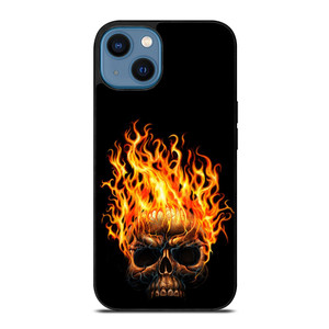 BIKER SKULL FLAMING iPhone 14 Case Cover BIKER SKULL FLAMING iPhone 14 Case Cover