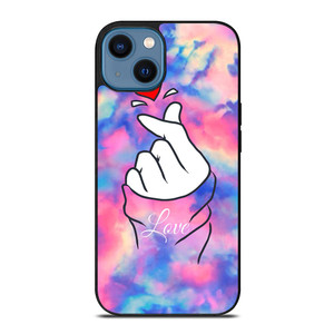 CUTE HEART FINGER MARBLE iPhone 14 Case Cover CUTE HEART FINGER MARBLE iPhone 14 Case Cover
