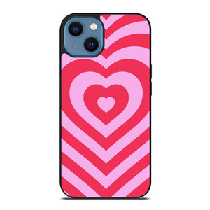 HEARTS PINK iPhone 14 Case Cover HEARTS PINK iPhone 14 Case Cover