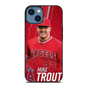 MIKE TROUT 27 LOS ANGELES ANGELS iPhone 14 Case Cover MIKE TROUT 27 LOS ANGELES ANGELS iPhone 14 Case Cover