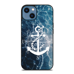 NAUTICAL ANCHOR LOGO iPhone 14 Case Cover NAUTICAL ANCHOR LOGO iPhone 14 Case Cover