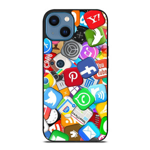 SOCIAL MEDIA LOGO iPhone 14 Case Cover SOCIAL MEDIA LOGO iPhone 14 Case Cover