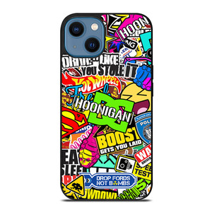 STICKER BOMB DC HOONIGAN iPhone 14 Case Cover STICKER BOMB DC HOONIGAN iPhone 14 Case Cover