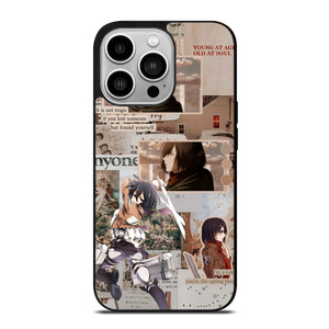ATTACK ON TITAN MIKASA ACKERMAN COLLAGE iPhone 14 Pro Case Cover ATTACK ON TITAN MIKASA ACKERMAN COLLAGE iPhone 14 Pro Case Cover