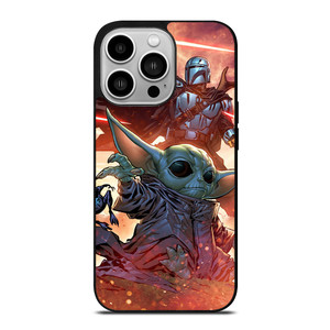 BABY YODA AND THE MANDALORIAN 2 iPhone 14 Pro Case Cover