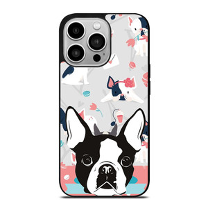 BOSTON TERRIER DOG 3 iPhone 14 Pro Case Cover