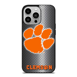 CLEMSON TIGERS METAL iPhone 14 Pro Case Cover