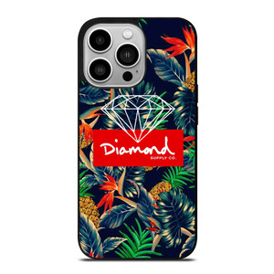 DIAMOND SUPPLY CO FLORAL LOGO iPhone 14 Pro Case Cover
