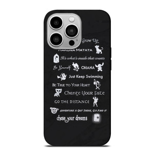 DISNEY LESSONS BLACK MARBLE iPhone 14 Pro Case Cover