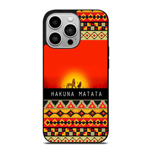 HAKUNA MATATA LION KING AZTEC 1 iPhone 14 Pro Case Cover
