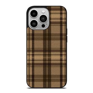 PLAID BROWN 1 iPhone 14 Pro Case Cover