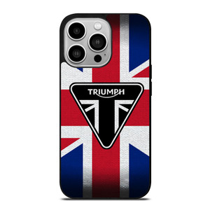 TRIUMPH MOTORCYCLE FLAG LOGO iPhone 14 Pro Case Cover