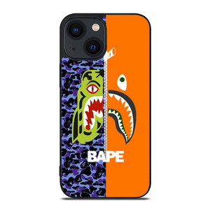 BAPE CAMO SHARK ZIPPER iPhone 14 Plus Case Cover
