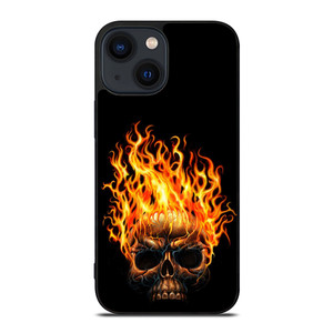 BIKER SKULL FLAMING iPhone 14 Plus Case Cover BIKER SKULL FLAMING iPhone 14 Plus Case Cover