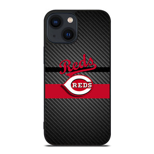 CINCINNATI REDS CARBON iPhone 14 Plus Case Cover CINCINNATI REDS CARBON iPhone 14 Plus Case Cover