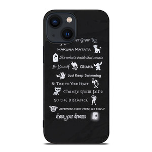 DISNEY LESSONS BLACK MARBLE iPhone 14 Plus Case Cover