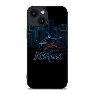 MIAMI MARLINS BLACK iPhone 14 Plus Case Cover