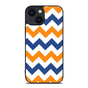 RILEY BLAKE ORANGE AND BLUE STRIPE iPhone 14 Plus Case Cover