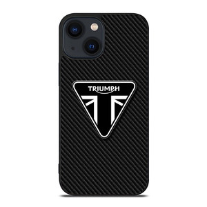 TRIUMPH MOTORCYCLE CARBON LOGO iPhone 14 Plus Case Cover TRIUMPH MOTORCYCLE CARBON LOGO iPhone 14 Plus Case Cover