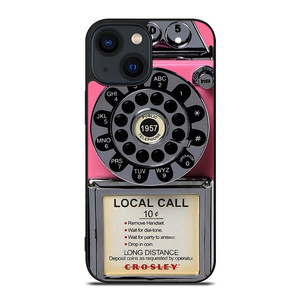 VINTAGE RETRO PAYPHONE PINK iPhone 14 Plus Case Cover