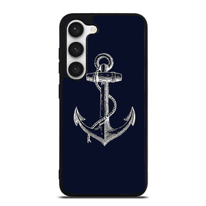 NAUTICAL ANCHOR NAVY BLUE Samsung Galaxy S23 Case Cover NAUTICAL ANCHOR NAVY BLUE Samsung Galaxy S23 Case Cover