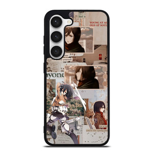 ATTACK ON TITAN MIKASA ACKERMAN COLLAGE Samsung Galaxy S23 Case Cover ATTACK ON TITAN MIKASA ACKERMAN COLLAGE Samsung Galaxy S23 Case Cover
